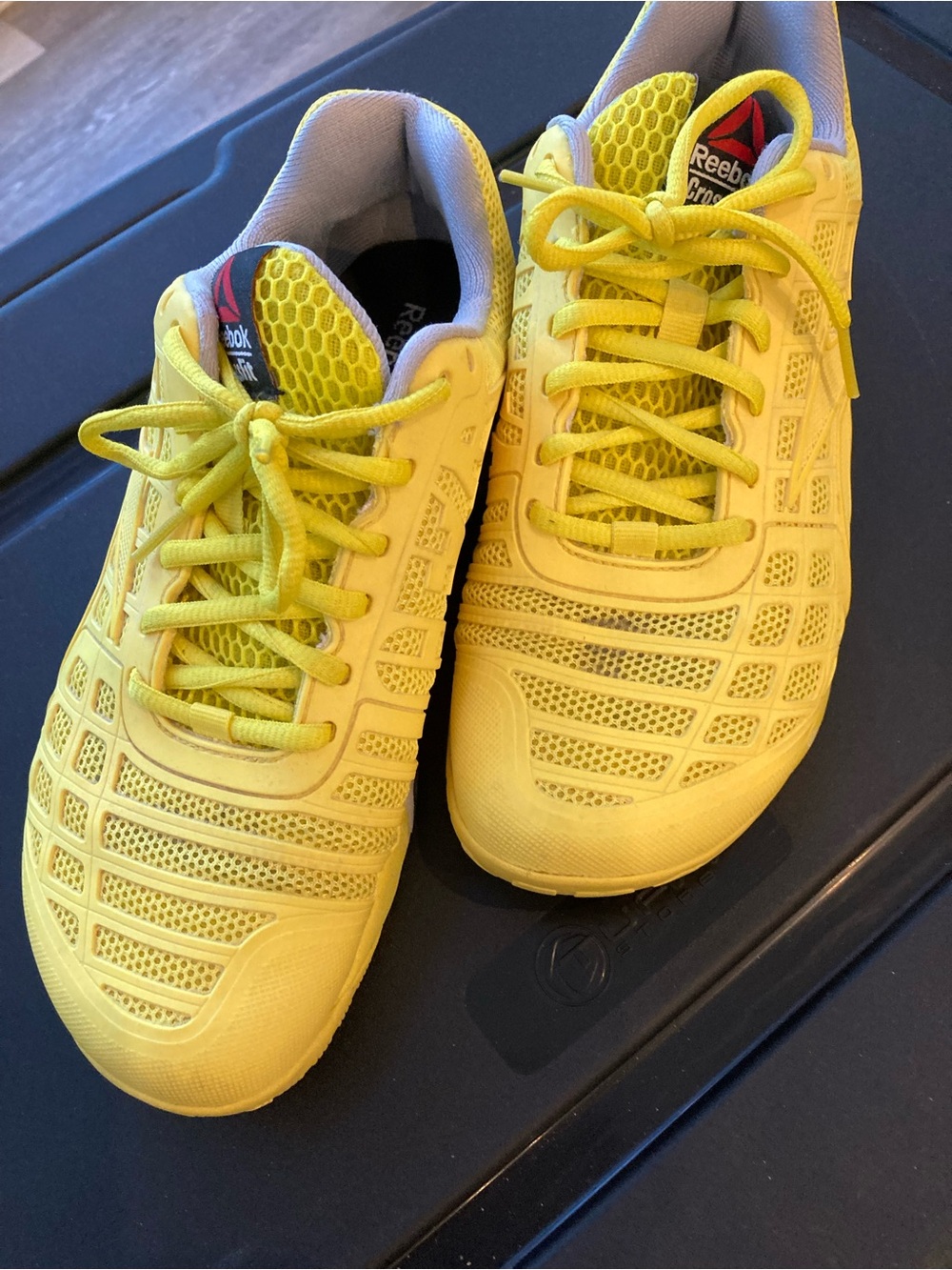 Reebok Kids Bright Yellow Mesh Sneakers